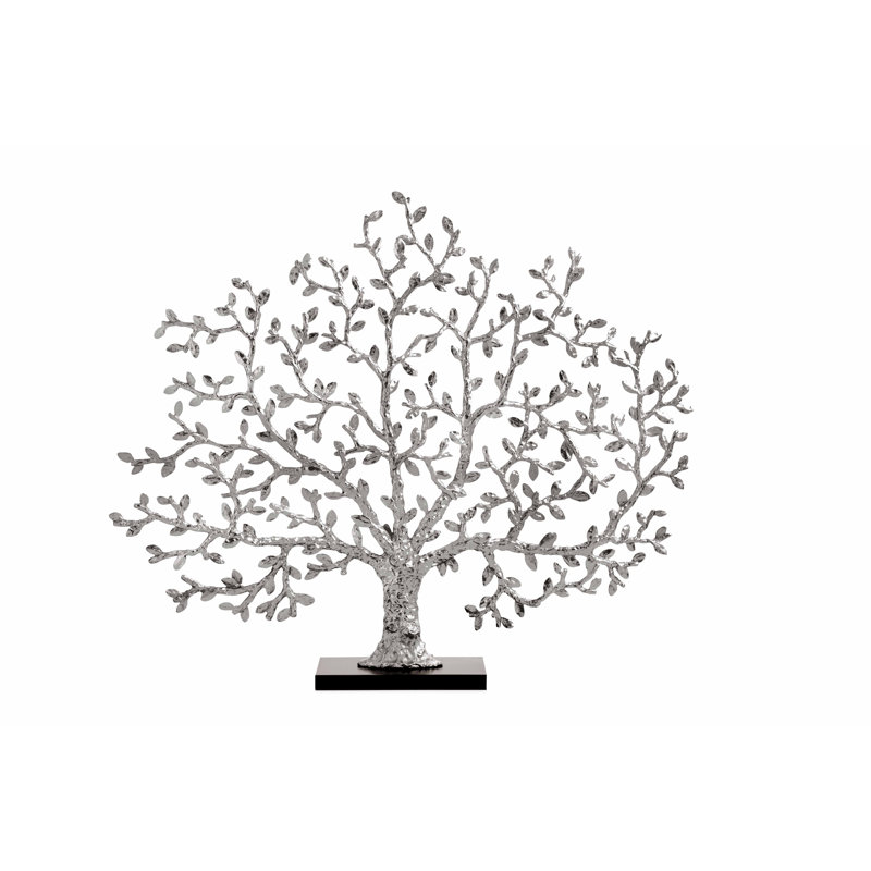 Tree of Life Decorative Fireplace Screen, Silver