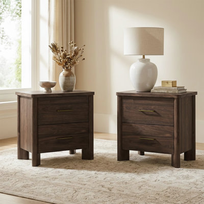Heroux 2-Drawer Nightstand with USB Ports