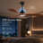 52" Flush Mount Ceiling Fan with LED Lights and Remote Control