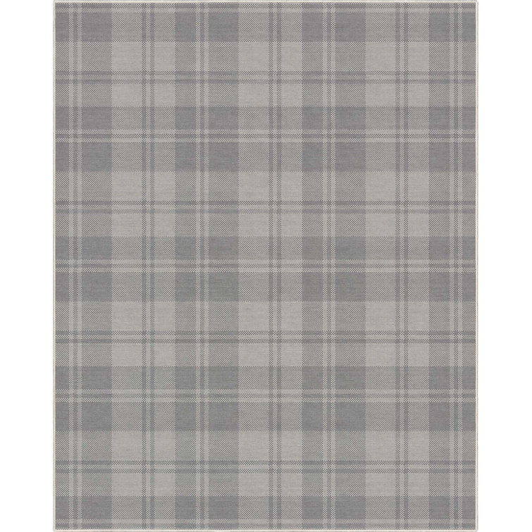 Tapis gris clair à tissage plat Kehr