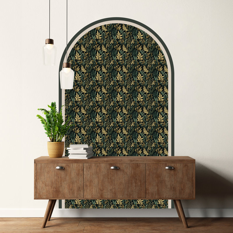 Adhésif décoratif vintage non pelucheux botanique, H 48 po x l 28 po