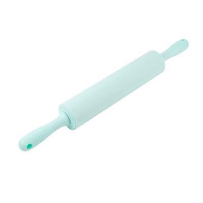 Silicone rolling pin 18in Silicone Rolling Pin For Baking Non-stick Rolling Pin Dough Roller Wooden Handle Kitchen Accessories Pastries Roller
