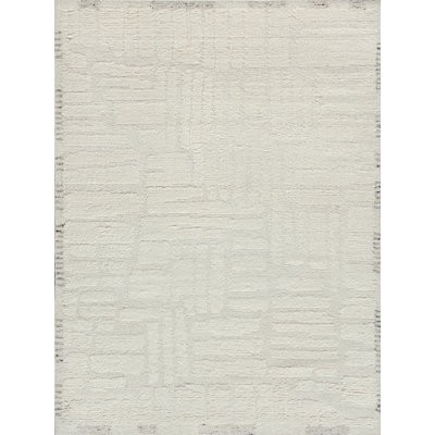 Cozi handloomed New Zealand Wool Ivory/Silver Area Rug
