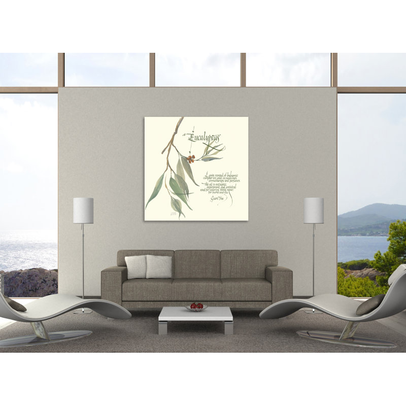 "Eucalyptus", toile tendue par Chris Paschke, H 24 po x l 24 po x P 1,5 po