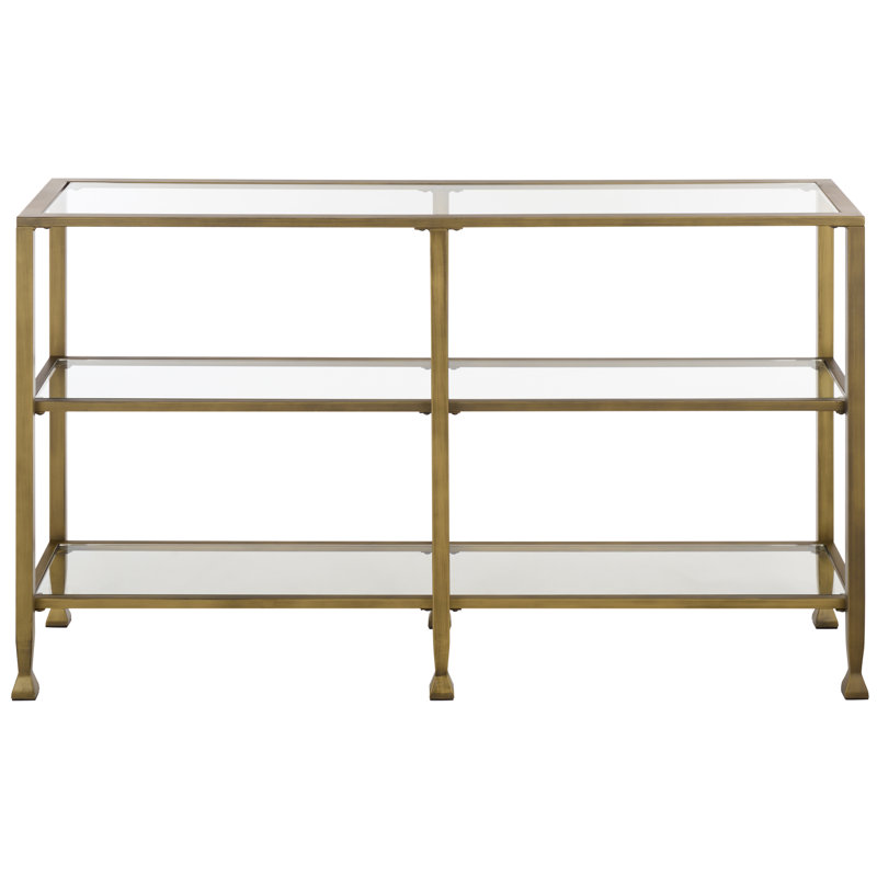 Jordyan 48.5" Console Table, Antique Brass