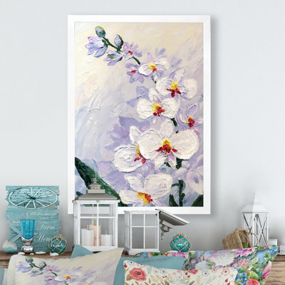 Fleur d'orchidée blanche moderne - peinture