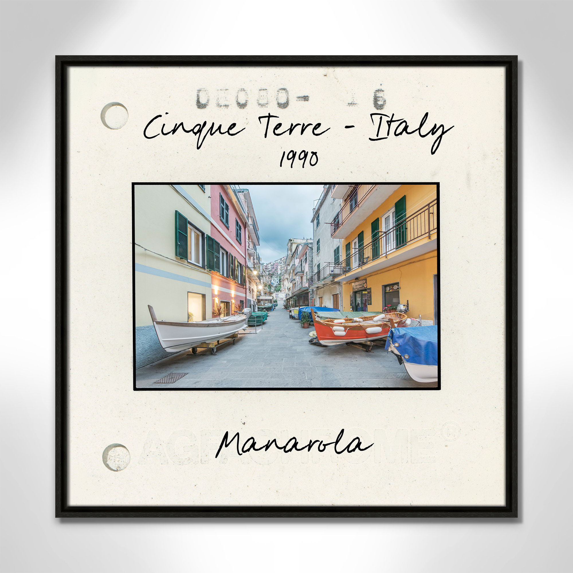Cinque Terre, Italy - Manarola Print by Danita Delmont, Espresso Floater Framed Canvas, 25.5" H x 25.5" W x 2" D