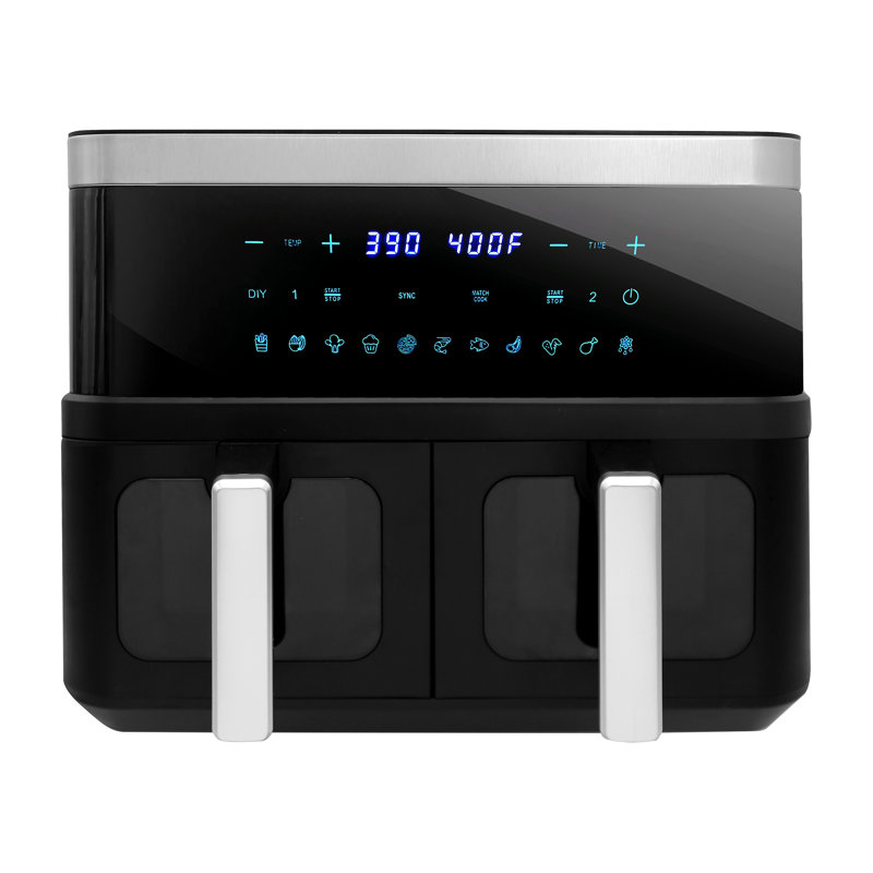NutriChef 4.4 Quarts Dual Air Fryer Air Fryer