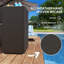 Porte-serviettes d'extérieur pour piscine avec tiroir et armoire, brun foncé-391515063