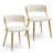 Christal 2 Piece Tufted Velvet Curved Weaved Back with Metal Legs Side Dining Chair Set-1350105847