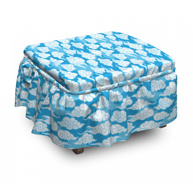 Housse pour repose-pieds de motif cloud japonais