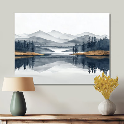 Décoration murale en métal The Valley Of Tranquility Of Lakeside Mountains II -Lake Mountains