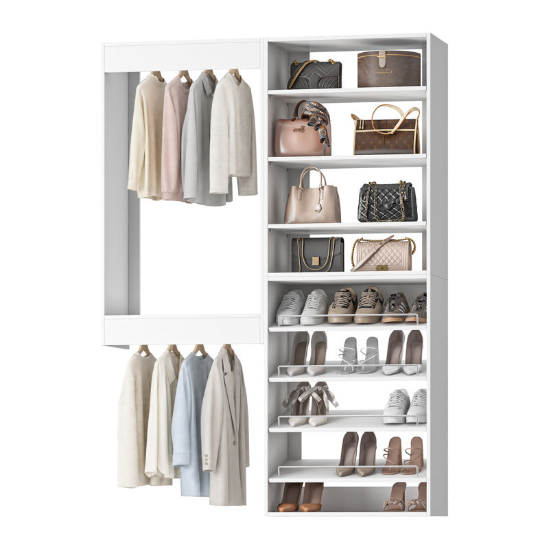 Système de garde-robe modulaire, conception polyvalente et personnalisable pour un rangement et une organisation efficaces