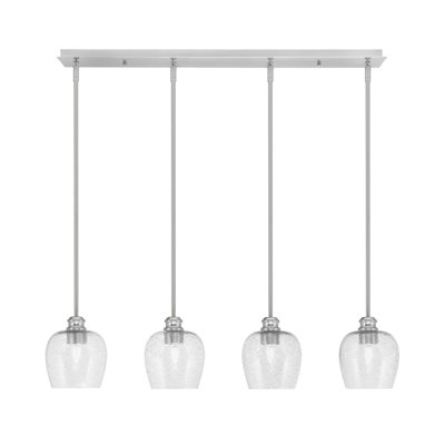 Luminaire suspendu linéaire 4 lumières avec verre de 6 po Edge