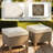 3-Piece Outdoor Patio Rattan Seating Group with Cushions