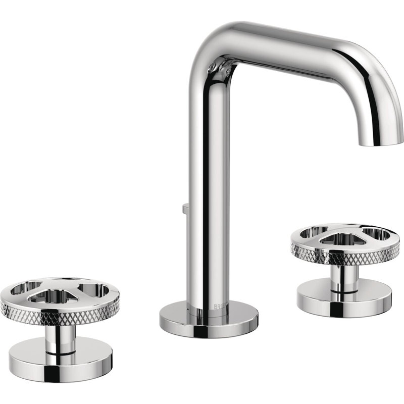 Litze® Widespread Lavatory Faucet With High Spout, 1.5 GPM, Wheel Handle, Polished Chrome