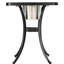 Table bistro en cuivre noir coulé avec rangement pour boissons glacées, seau à glace antirouille de 21 po x 25 po, 20,46 po 25,19 po