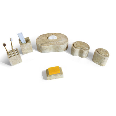 marble bathroom accessories set