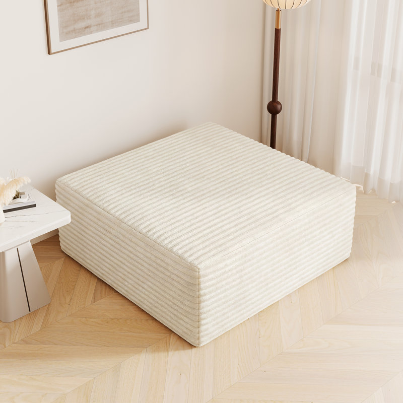 101cm Wide Seating Component Ottoman, Beige