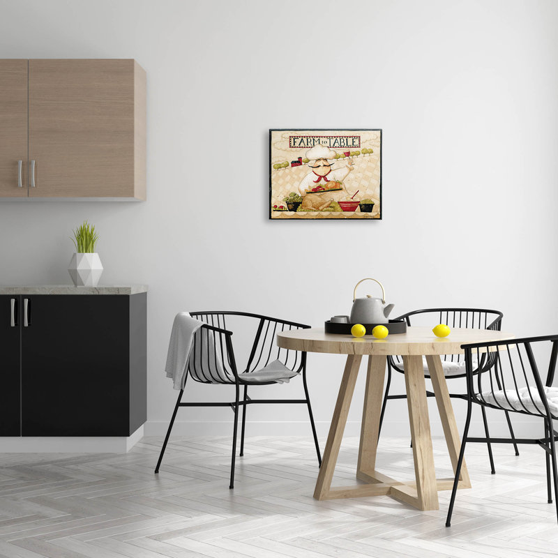«Farm to table vintage chef repas» par Dan Dipaolo, H 16 po x l 20 po x P 1,5 po