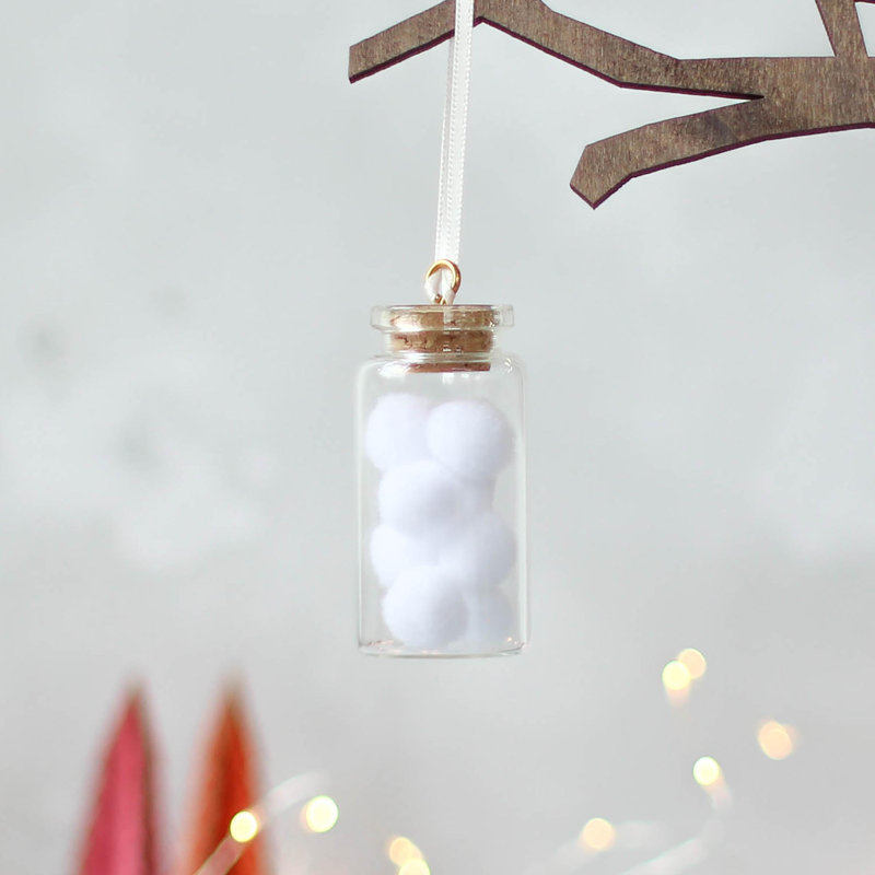 6cm Glass Hanging Figurine Ornament