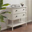 Commode décorative 2 tiroirs crème antique