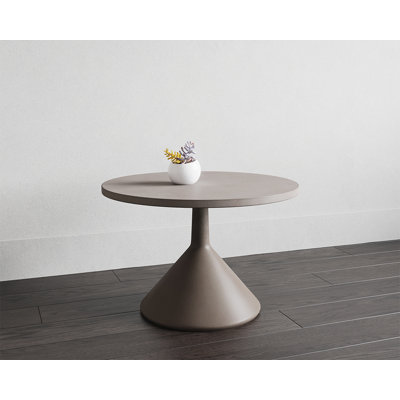 Maus Concrete Top End Table - Grey