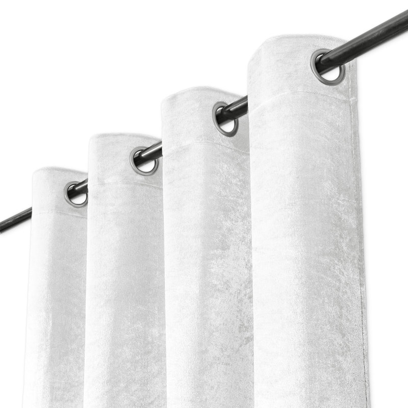 Panneau de rideau semi-transparent en polyester , Blanc