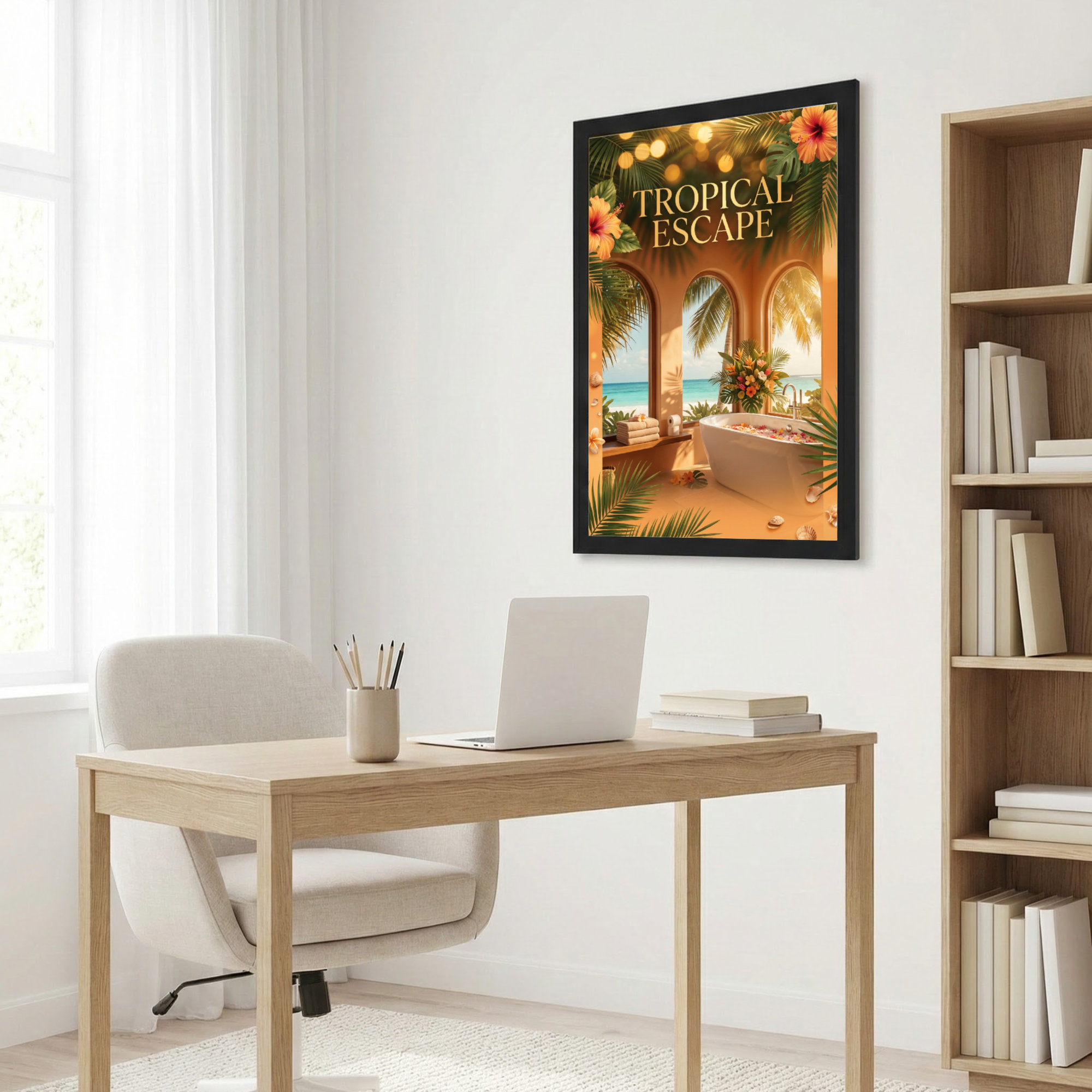 Winston Porter Tropical Escape Paradise Beach Scene Canvas Wrapped Wall ...