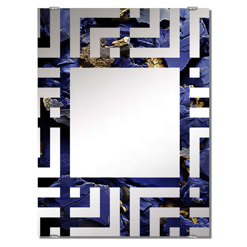 Miroir mural Tedd - Abstract Collages MIR131680, 32 po x 24 po