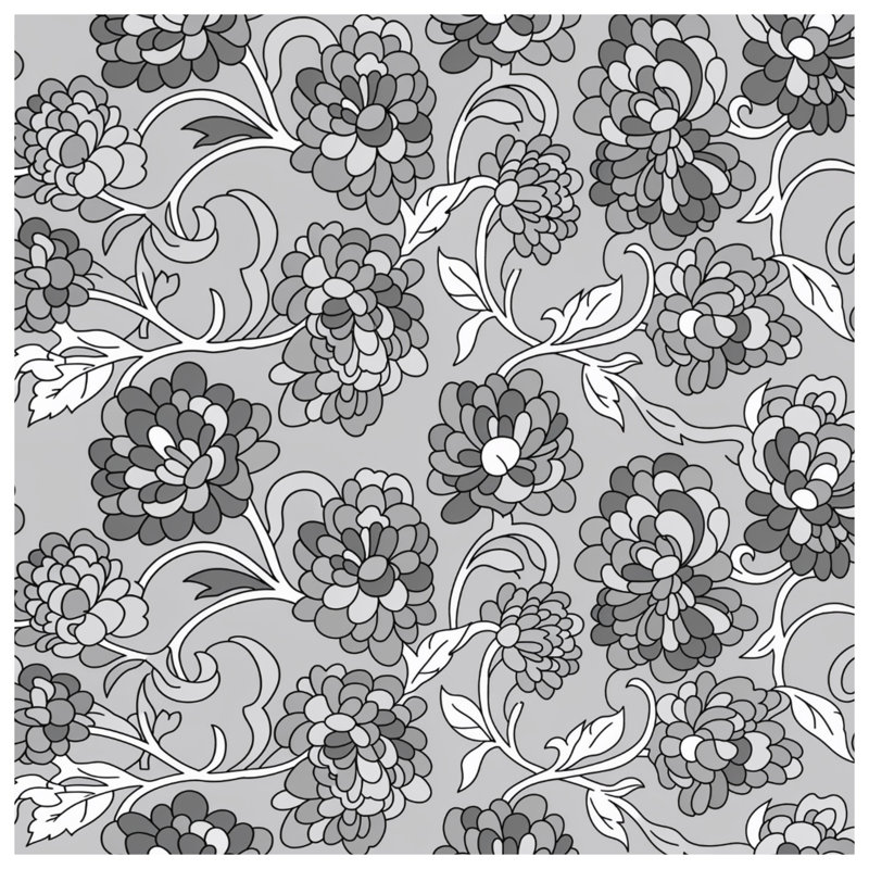 Couvertures à motif floral de chrysanthème, L 60 po x H 80 po