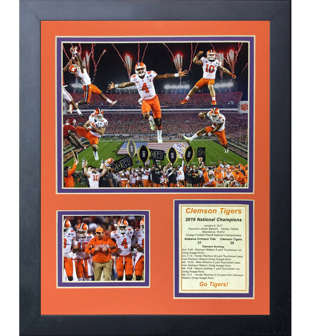 " Clemson Tigers 2016 College Football Champions Collage " Legends Never Die