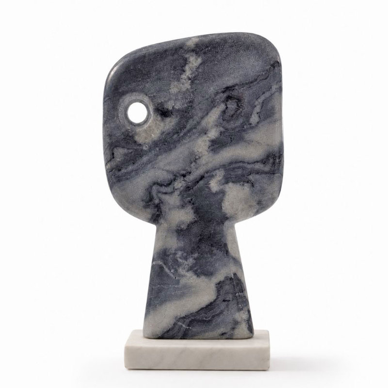 Espiando Abstract Peeping Marble Sculpture