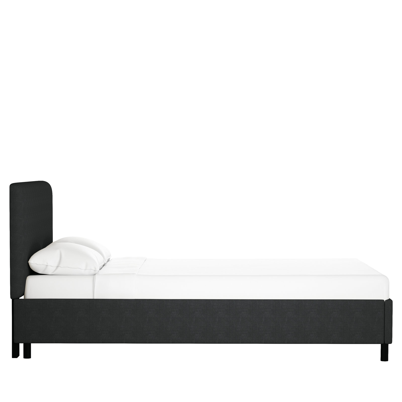 Eisley Upholstered Bed, Twin, Classic Linen Black