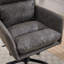 Cuir artificiel, cuir synthétique, base noire, hauteur réglable, convient au bureau, à la chambre à coucher, à la coiffeuse et à d'autres environnements. Une chaise de bureau. Gris-130145946