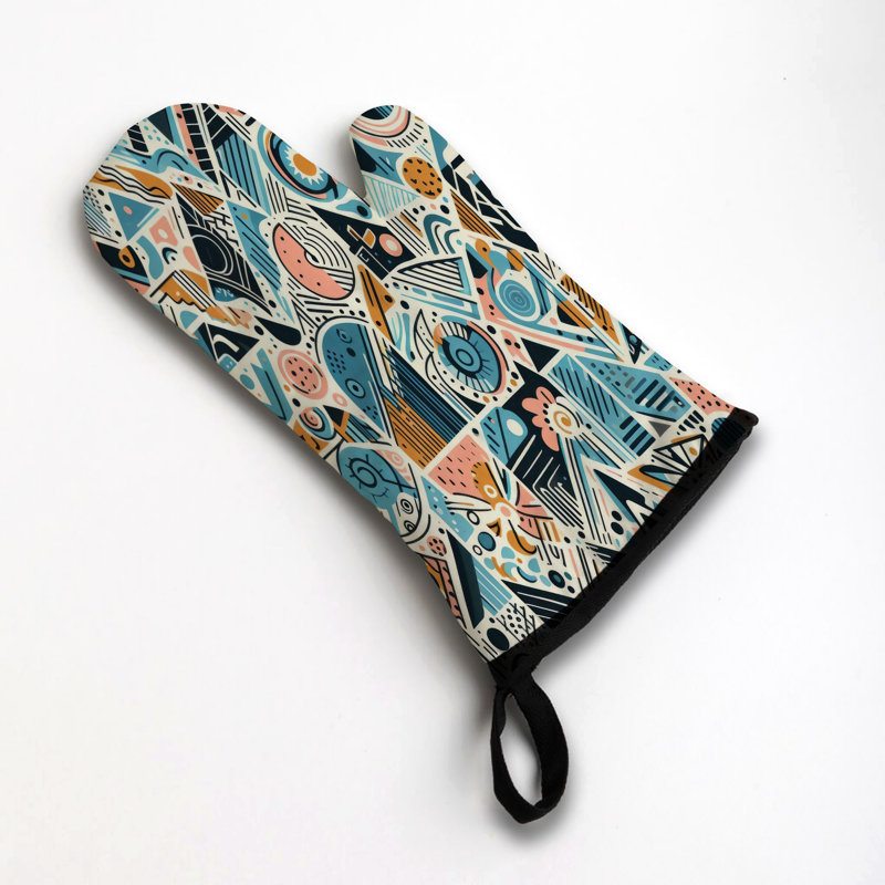 Color Collision Oven Mitt Cotton Twill