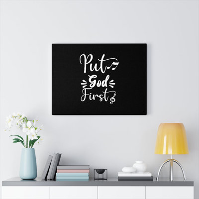 Put God First - Wrapped Canvas Print