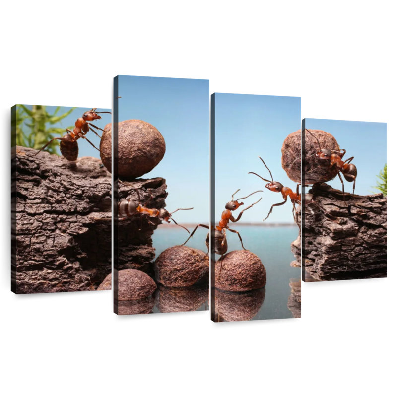 Brampt Ants Building Dam, 54" H x 84" W