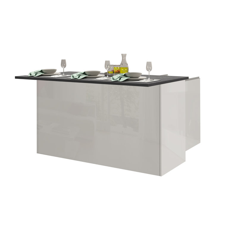 Pameal Wood Kitchen Island, Oak Wood, White