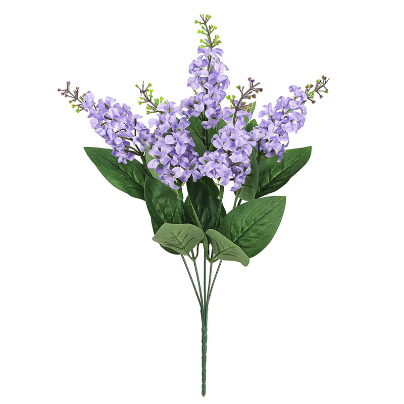 Artificial Stock Flower Bush, Lavender Purple