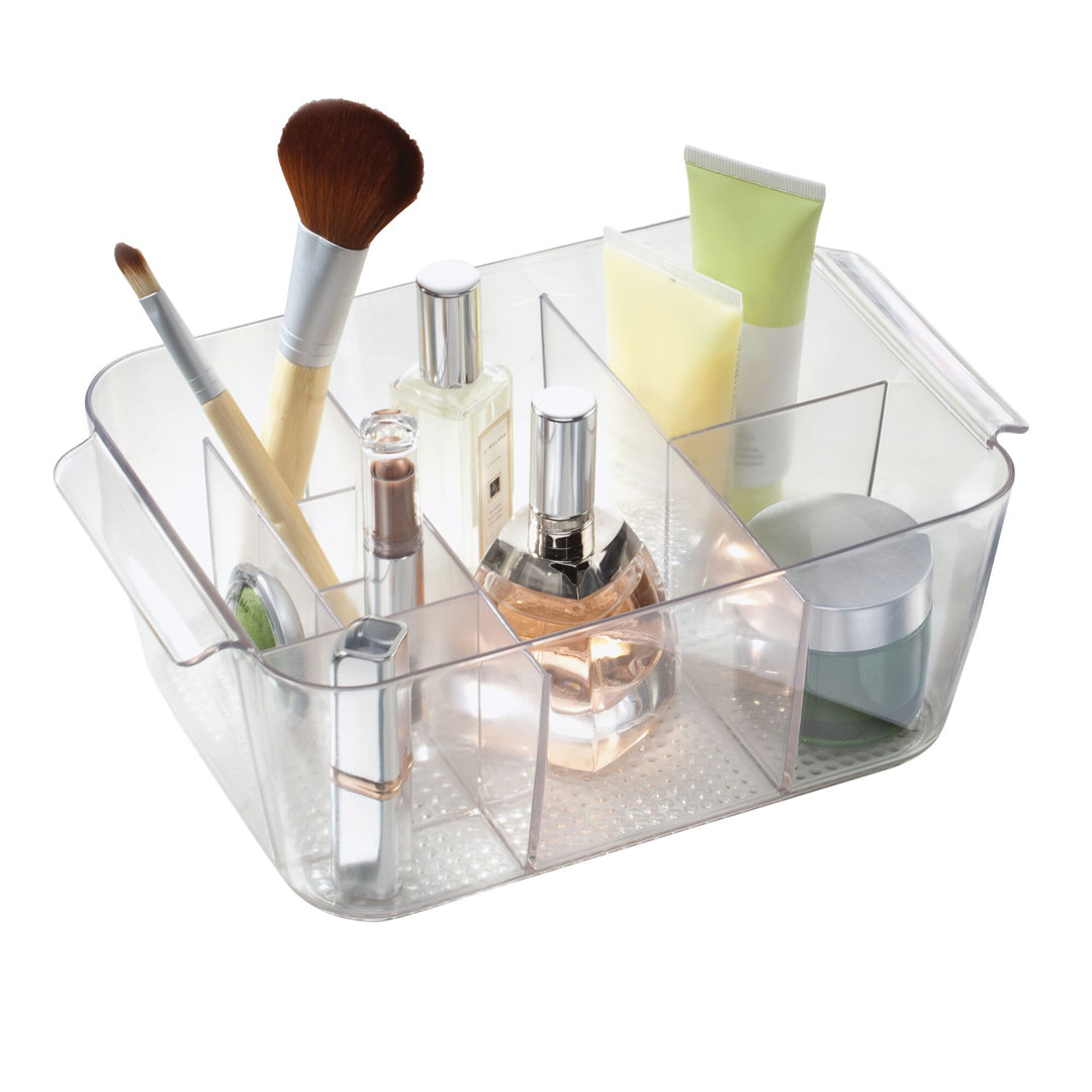 Clarity Plastic 8 Compartment Makeup Organizer iDesign