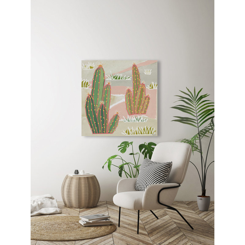 Cactus Fields by Parvez Taj - Print on Canvas, 40" H x 40" W x 1.5" D
