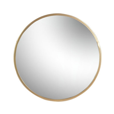 Clarkdale Round Metal Frame Wall Mirror