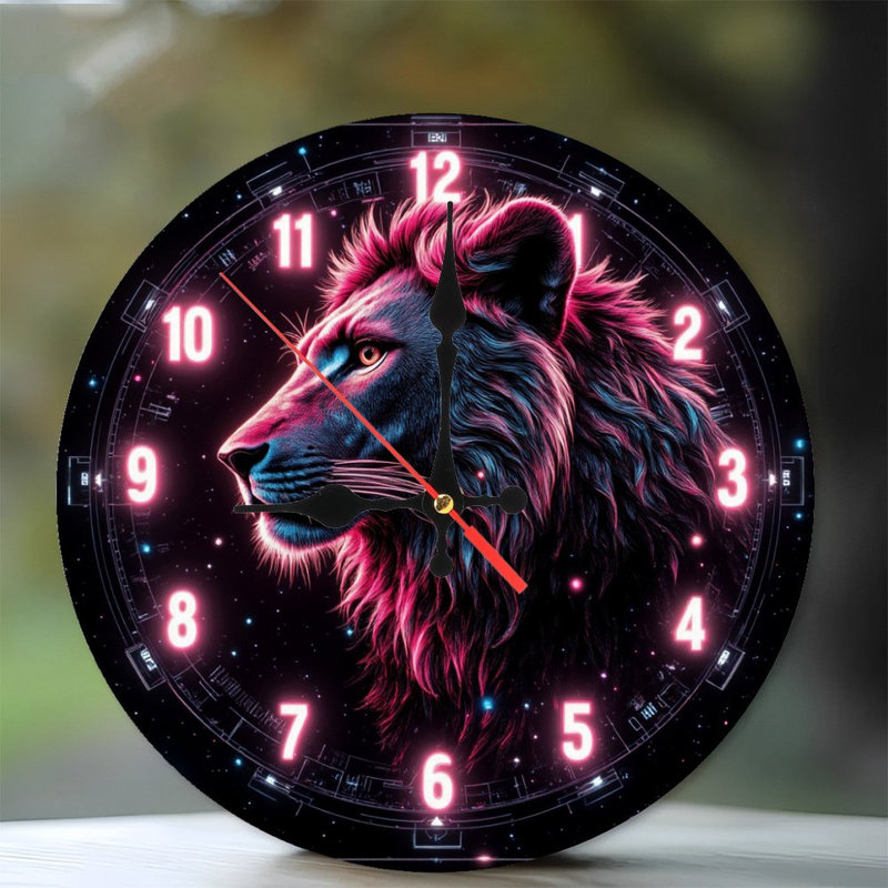 Horloge libellule néon
