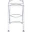 Chariot-bar rectangulaire à 2 tablettes, tablette en verre pour le décor de la salle à manger, mouvement sans effort avec tablette à chariot lisse, style moderne dans la pièce, mobilité facile