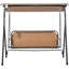 Balancelle pour 3 personnes avec support et cadre brun