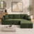 Velours côtelé vert sélectionné