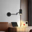 1‑Light Black Swing Arm Sconce