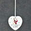 Xmas He's Making A List Heart Shaped Ornament