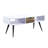 Halima White & Black Finish Coffee Table